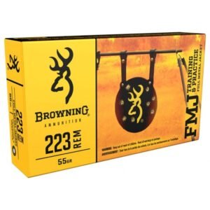 Browning 55 gr FMJ .223 Remington Ammunition, 500 Rounds - B192802235