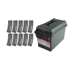 AR-15 X10 PMAG GEN M2 MOE WINDOW + AMMO CAN 30RD BLACK 10PK